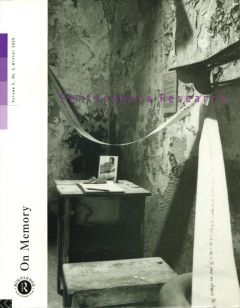 Front cover of Performance Research: Volume 5 Issue 3 - On Memory