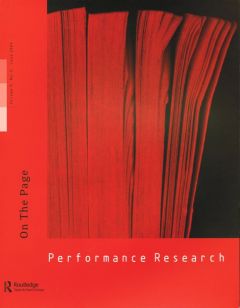 Front cover of Performance Research: Volume 9 Issue 2 - On the Page