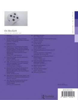 Back cover of Performance Research: Volume 12 Issue 1 - On Beckett