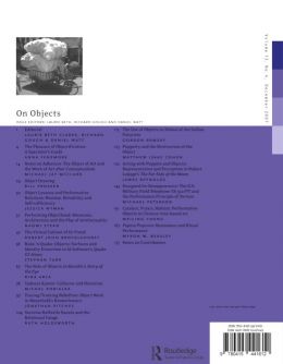 Back cover of Performance Research: Volume 12 Issue 4 - On Objects