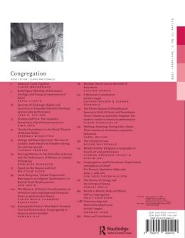 Back cover of Performance Research: Volume 13 Issue 3 - Congregation