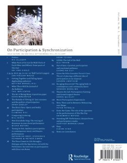 Back cover of Performance Research: Volume 16 Issue 3 - On Participation & Synchronisation